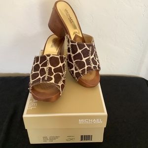 Michael Kors Giraffe Print Lipton Mule